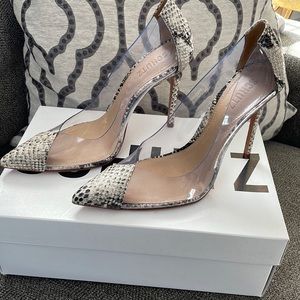 Schutz snakeskin and translucent stilettos NEVER WORN